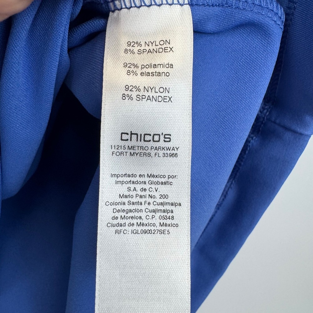 Chicos Set of Two Microfiber Contemporary Tank Basic Knit Blue Red Women's 2 L - Picture 9 of 16